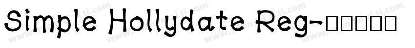 Simple Hollydate Reg字体转换